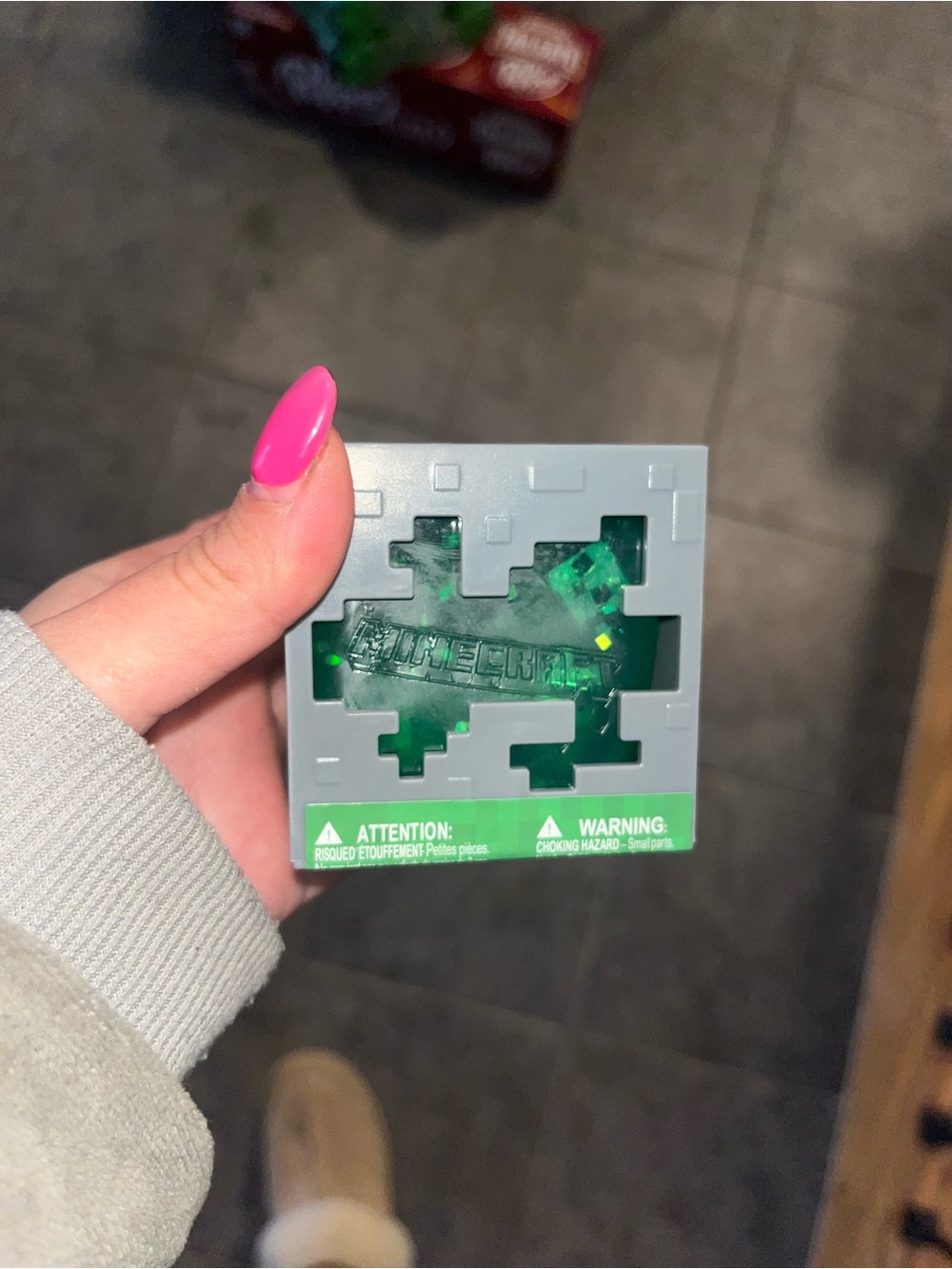 Minecraft Green Pixel Puzzle Cube - Gray & Green